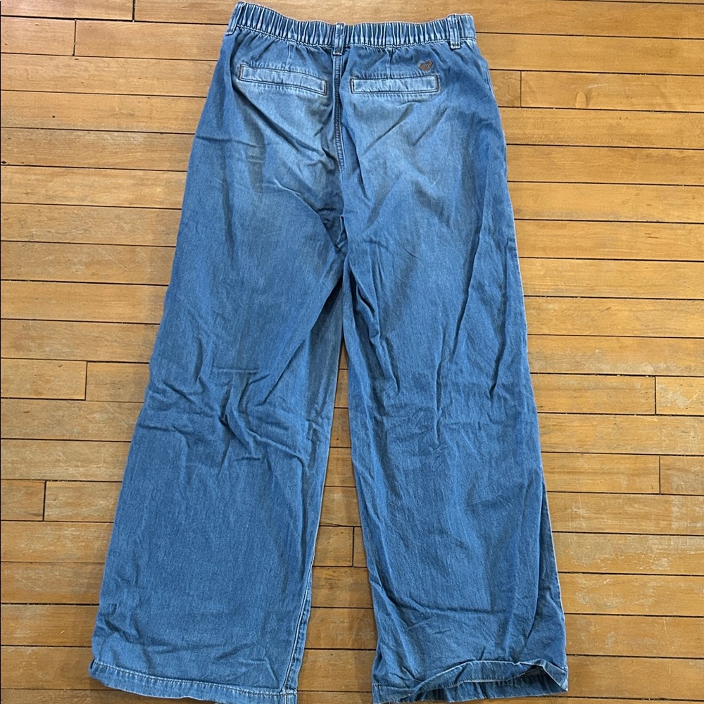 EUC Roxy High Rise Wide Leg Light Blue Denim Pants - Picture 6 of 10